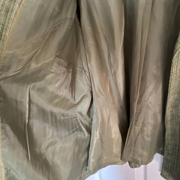 Coldwater Creek green textured open jacket/blazer, size 24, 92% silk - Picture 7 of 7
